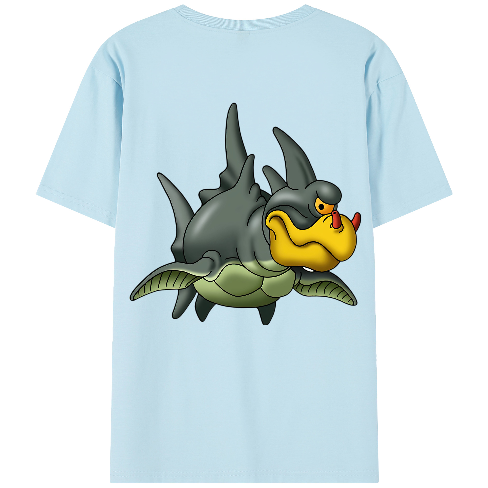 （画像用） ドラゴンクエスト Doragon Kuesuto Dragon Quest 綿100％半袖Tシャツ（背面プリント）